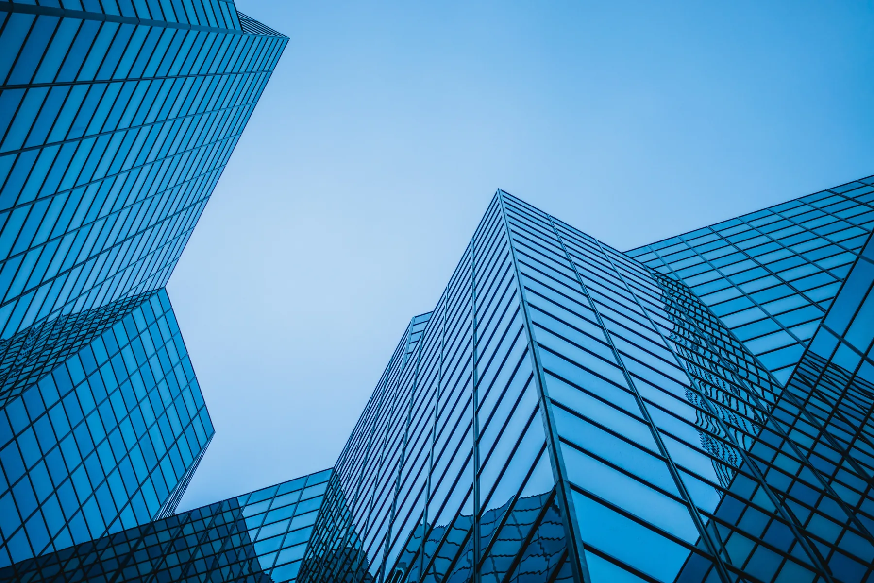 Modern commercial buildings
